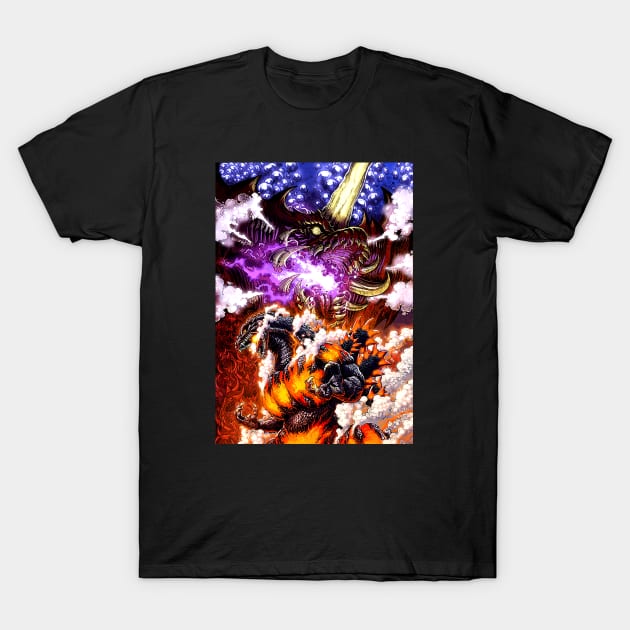 Godzilla Fire T-Shirt by Bentonhio